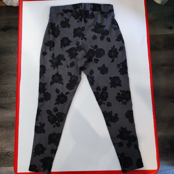 Torrid leggings grey with floral pattern women's junior size 1 - Picture 3 of 7